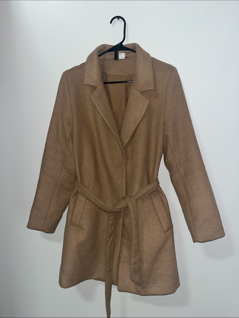 H&M Camel Belted Trench Coat
